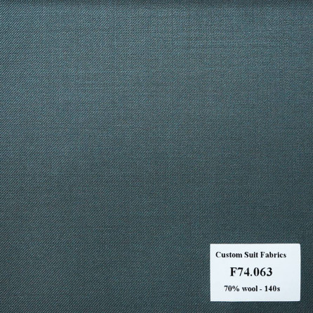 (HẾT HÀNG) F74.063 Kevinlli V6 - Vải Suit 70% Wool - Xanh Dương Trơn